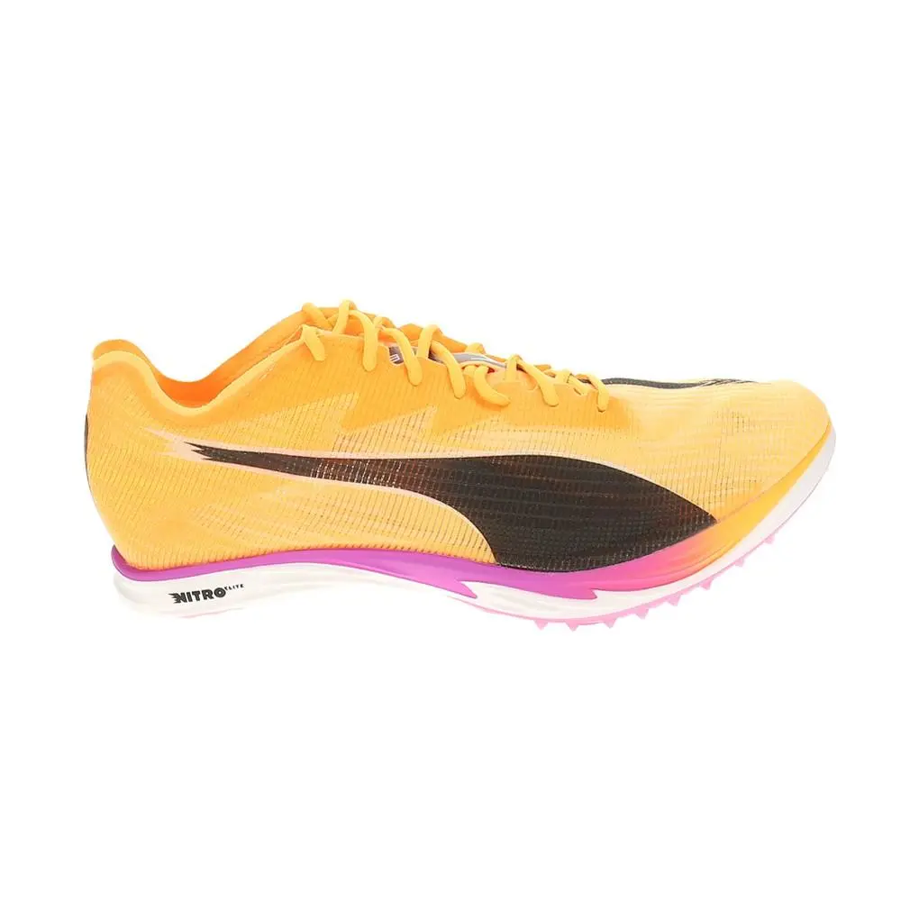 Puma Mid Distance Nitro Elite 3 Track Field Distance Spikes Mens Orange Sneaker - Orange