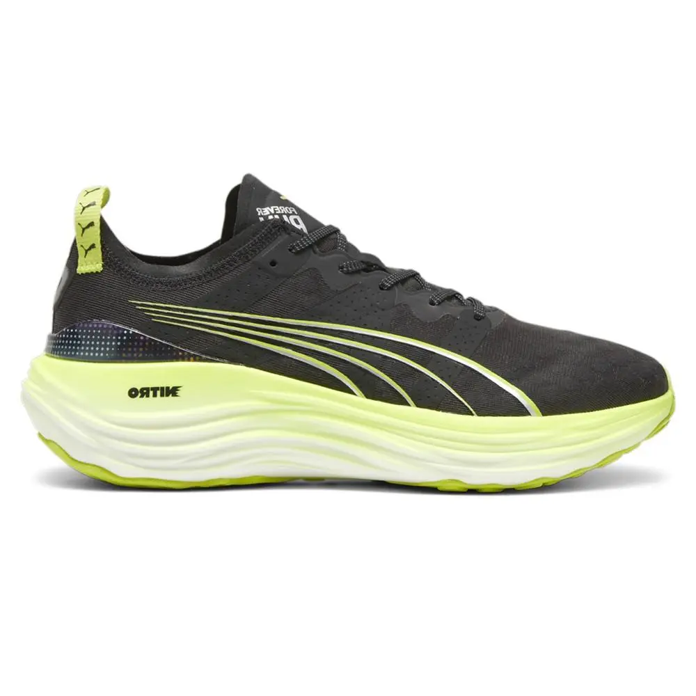 Puma Foreverrun Nitro Psychedelic Rush Running Mens Black Green Athletic Shoes