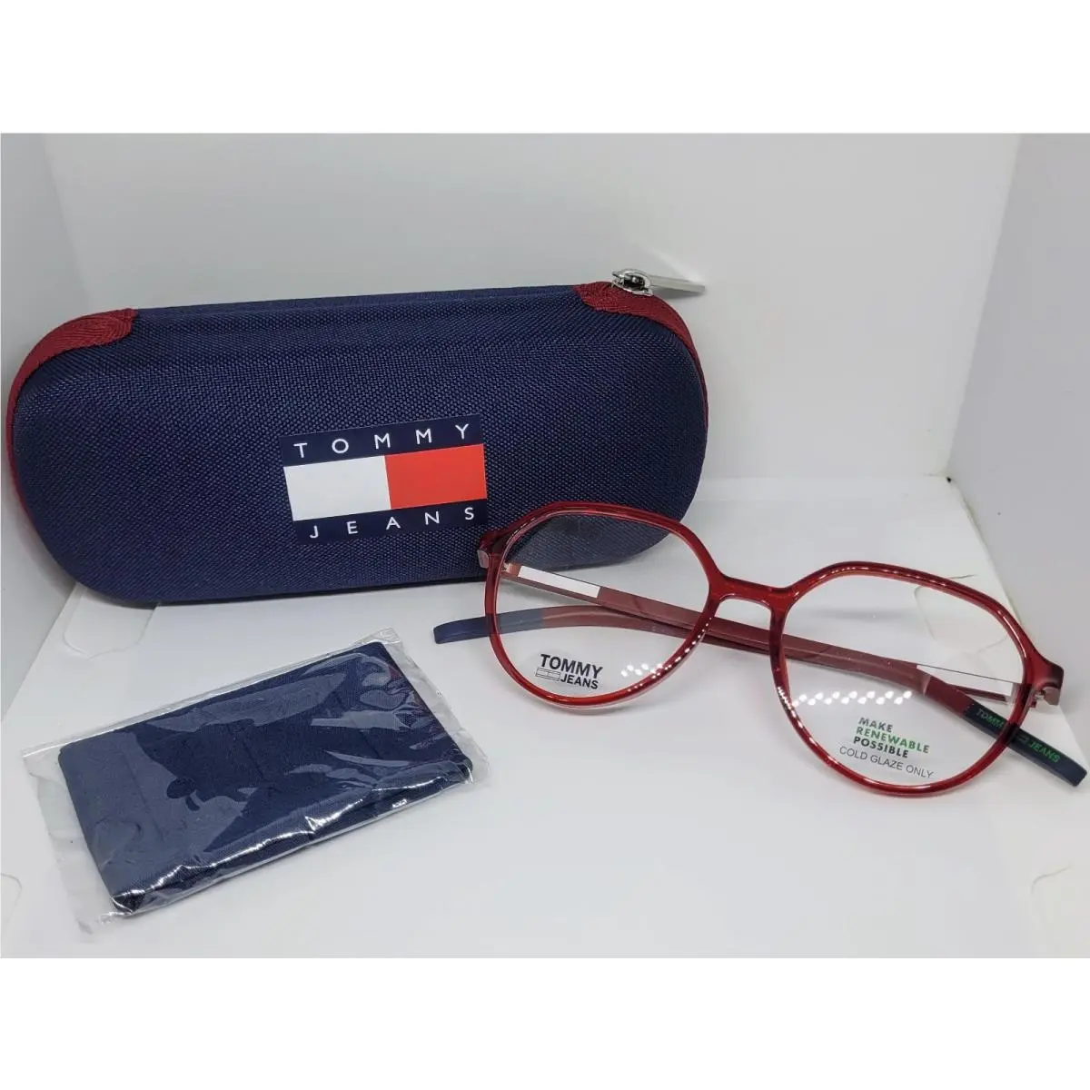 Tommy Hilfiger Eyeglasses Frames Case Model TJ 0011 C9A In Color Red