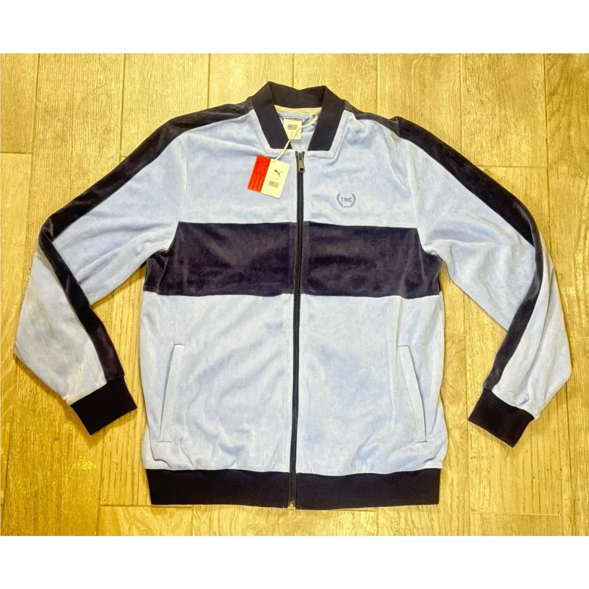 Puma Tmc Nipsey Hussle The Marathon Clothing Velour Track Jacket Mens M Blue
