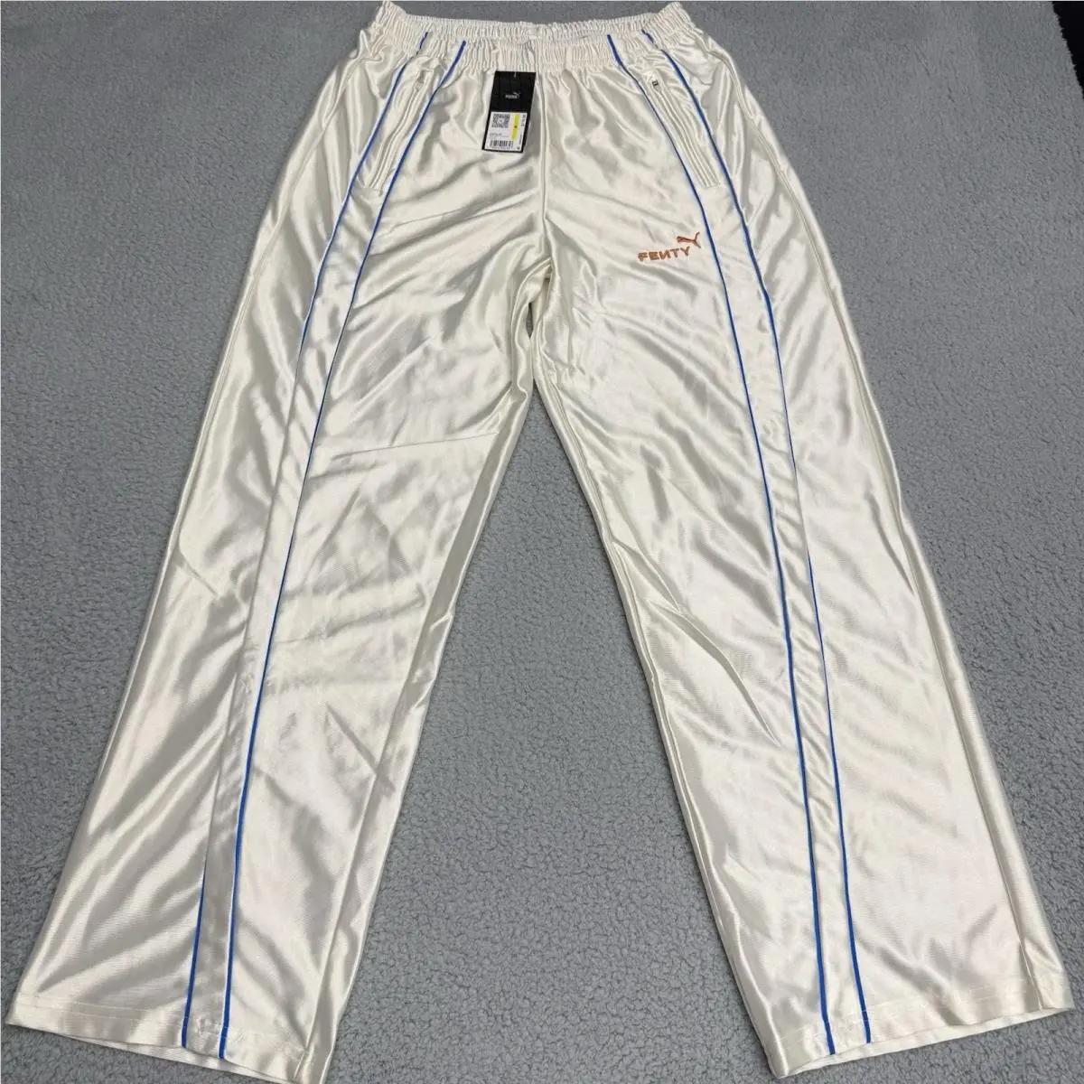 Puma clothing - PUMA Fenty X  T7 Piping Track Pants - 63574687 - White (UPC: 198556094830) 0