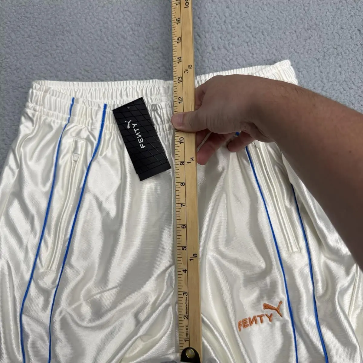 Puma clothing - PUMA Fenty X  T7 Piping Track Pants - 63574687 - White (UPC: 198556094830) 7