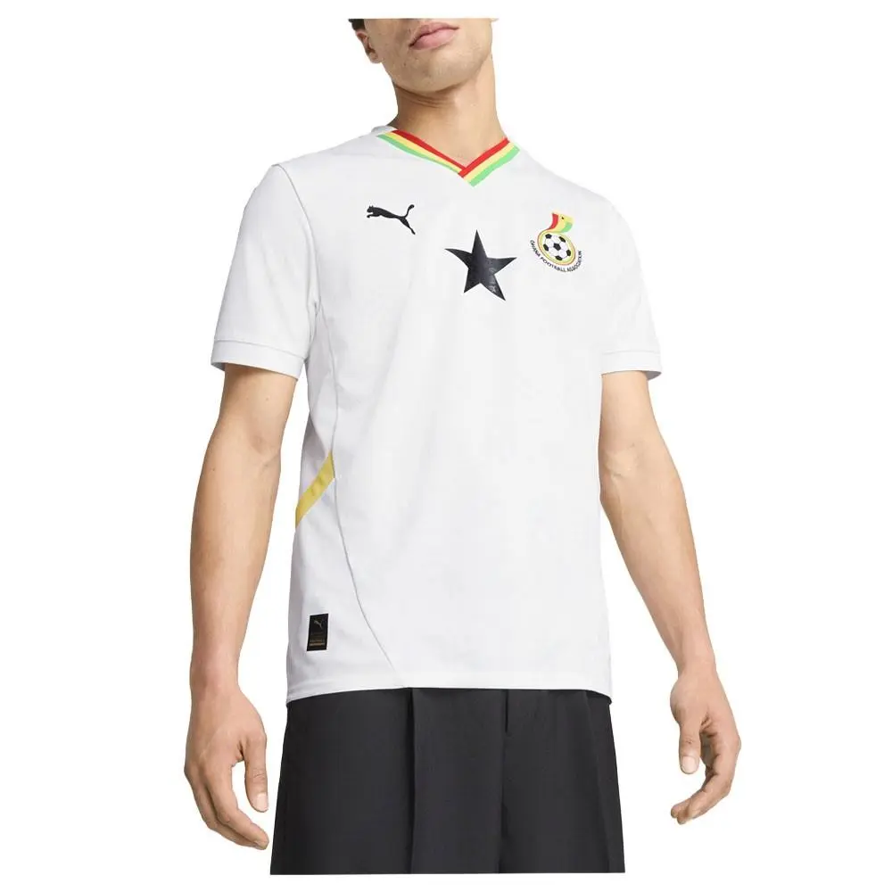 Puma clothing - PUMA Ghana Football Association Home Replica Soccer Jersey - 77719201 - White (UPC: 197674173199) 1
