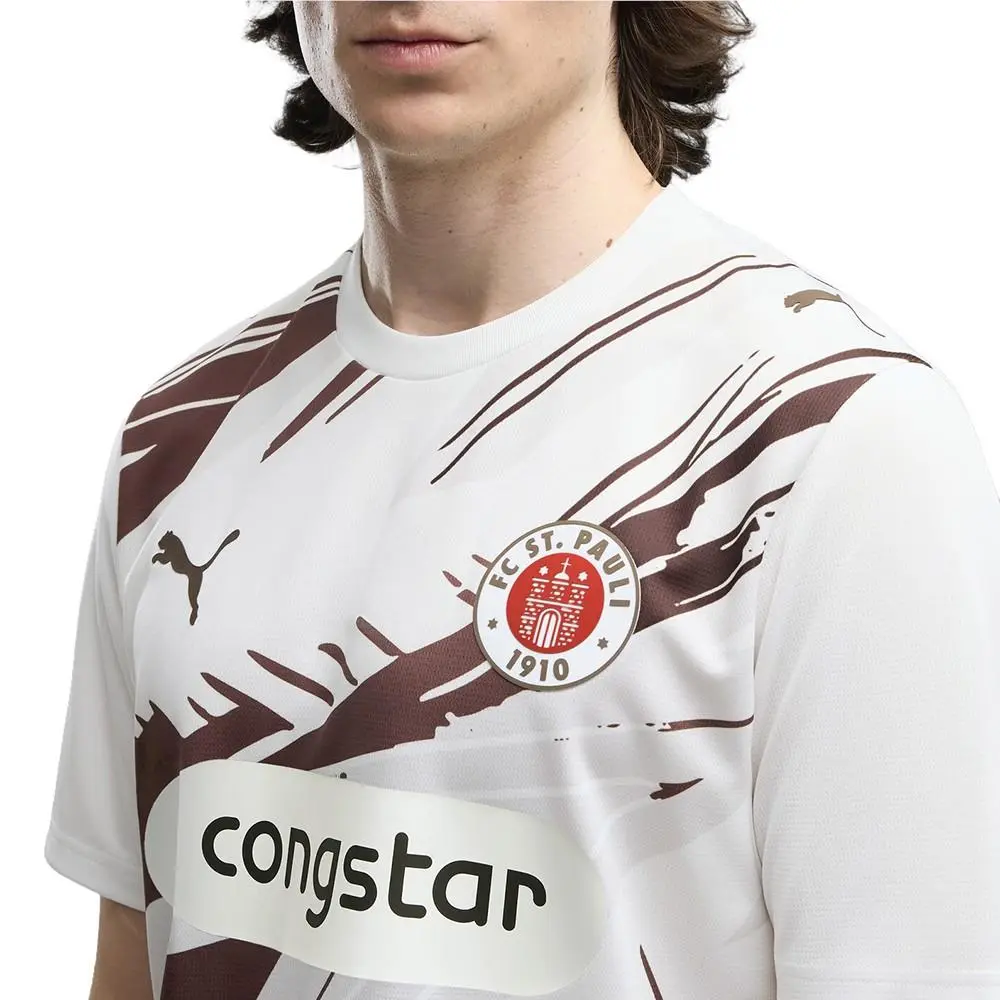 Puma clothing - PUMA Sankt Pauli F.C. Away Soccer Jersey - 78550602 - White (UPC: 199260883512) 4