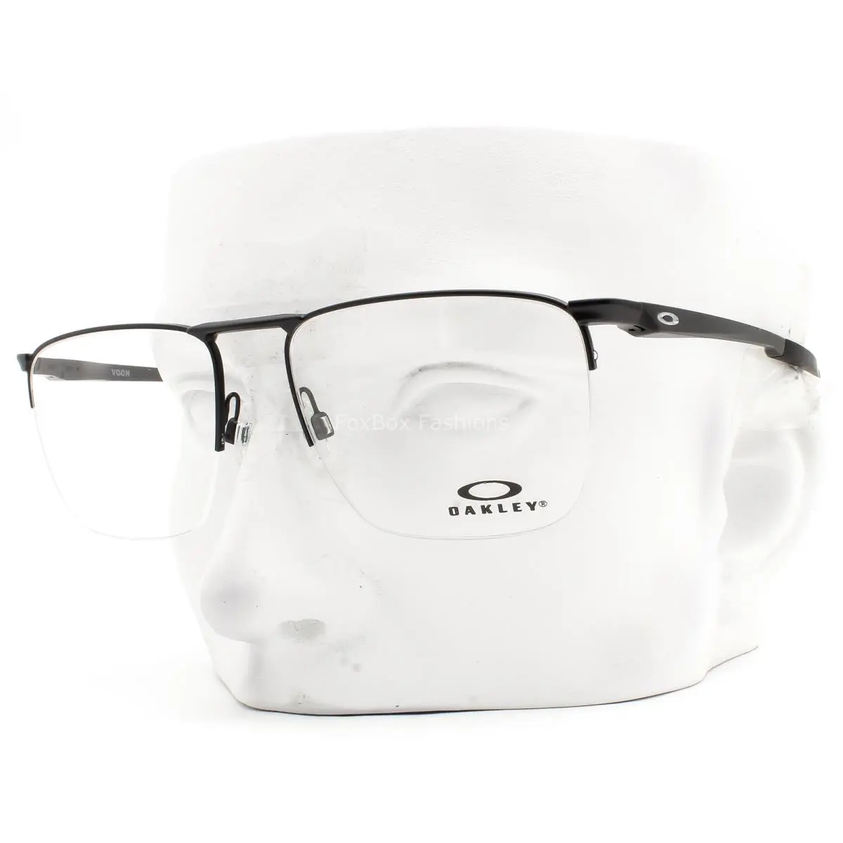 Voon Half Rim Eyeglasses Glasses OX3026-0155 Satin Black 55mm with Case by Oakley