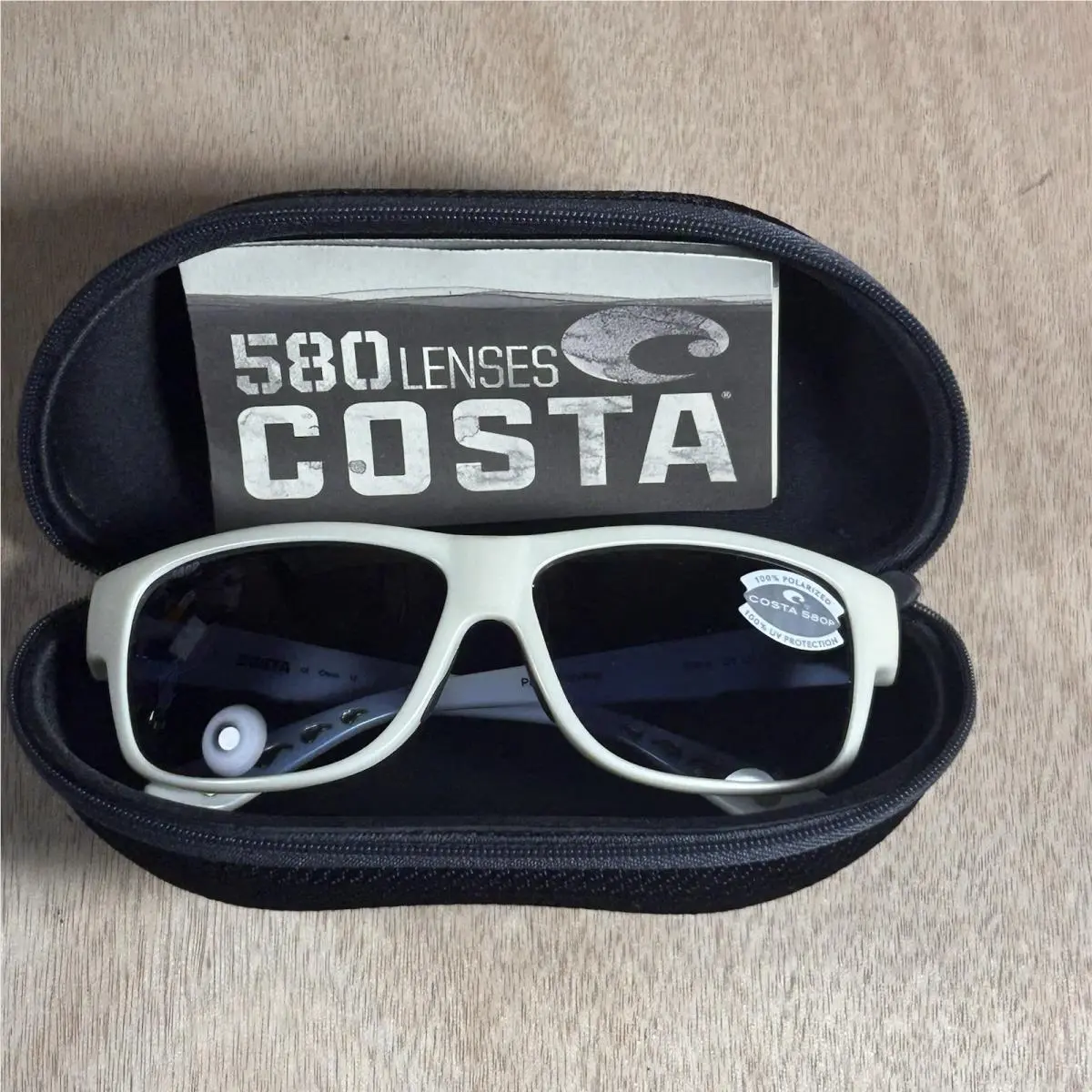 Caye CY 25 Pearl White Frame Polarized Sunglasses by Costa Del Mar
