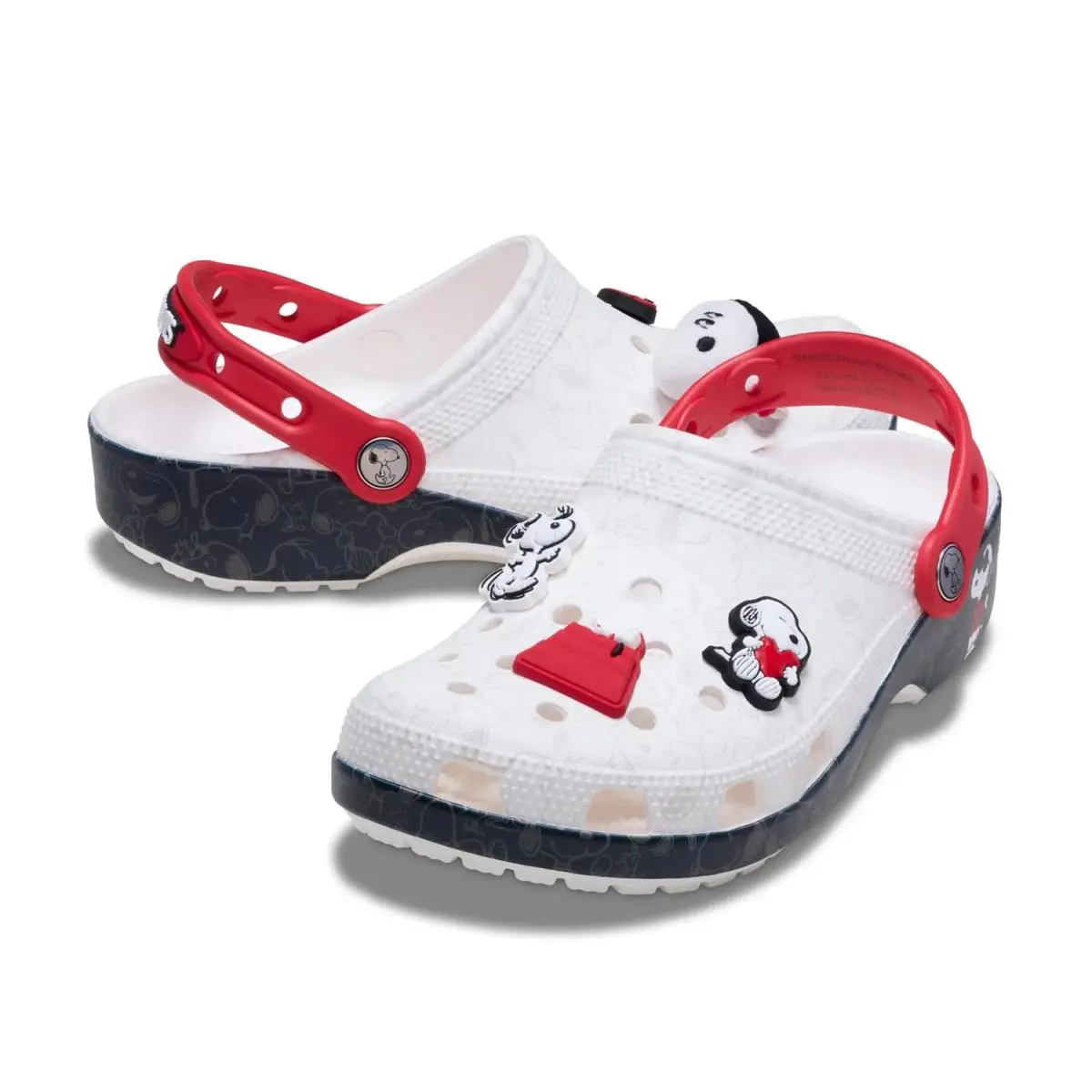 Crocs shoes - White/Black/Red 12