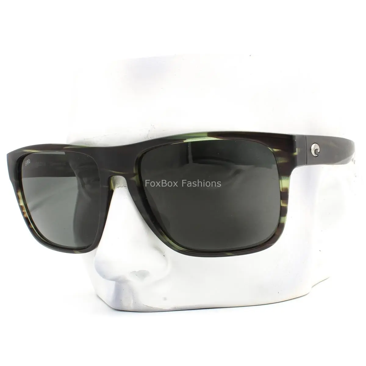 Spearo XL Sunglasses Matte Green Havana Polarized Glass with Case by Costa Del Mar