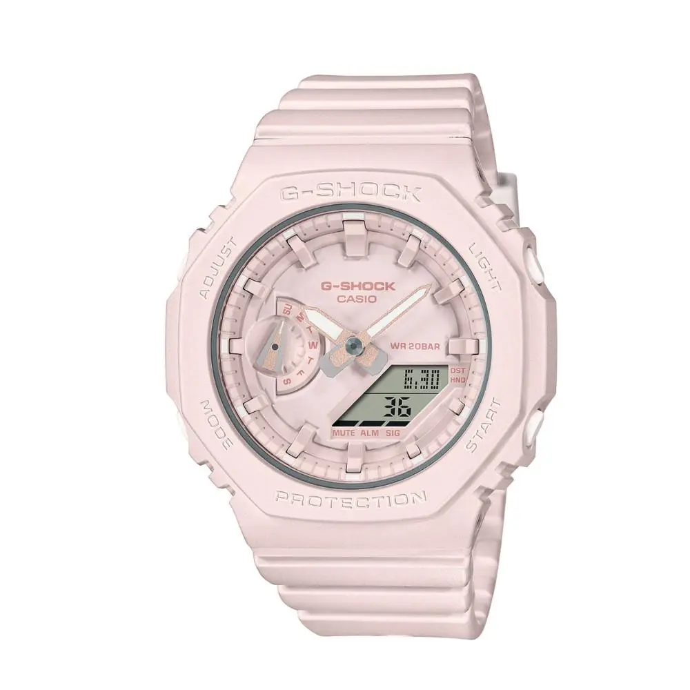 Casio G-shock S Series GMAS2100BA4A Womens Pink Resin Strap Wristwatches GBO3154 - Dial: Pink, Band: Pink, Bezel: Pink