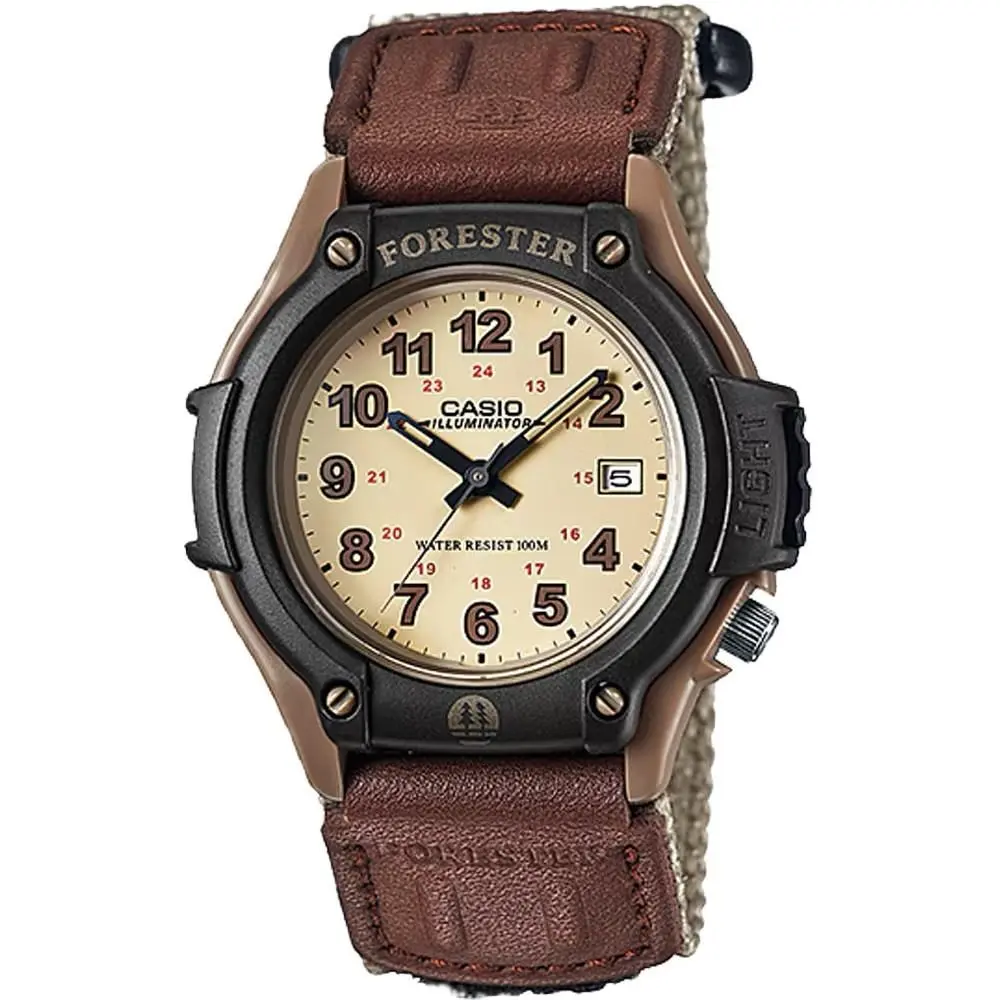 Casio Men`s Field Watch with Brown Nylon Band - FT-500WC-5BV