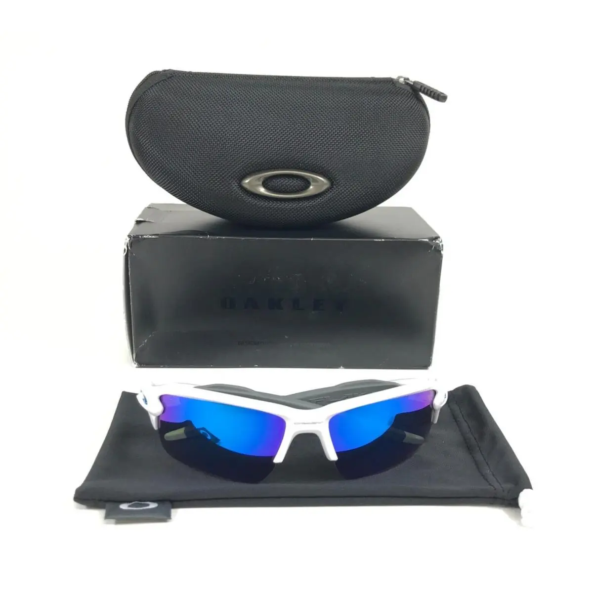 Sunglasses Flak 2.0 XL OO9188-9459 Polished White w Prizm Sapphire Lenses by Oakley