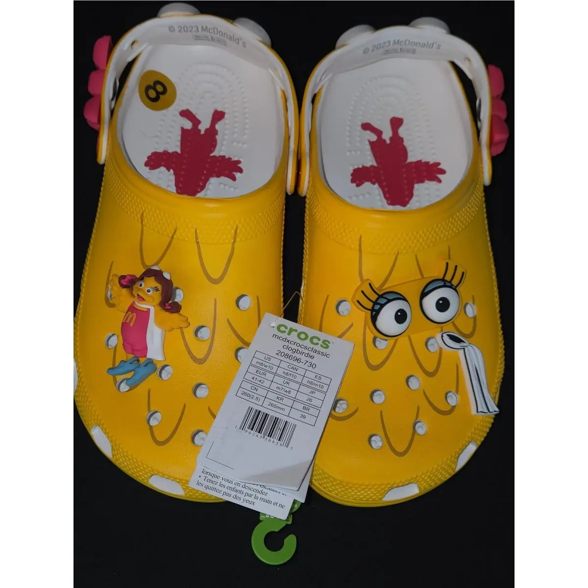 Crocs Mcdonald`s Birdie Yellow Clogs Mens Size 8 Womens 10 Classic Shoes