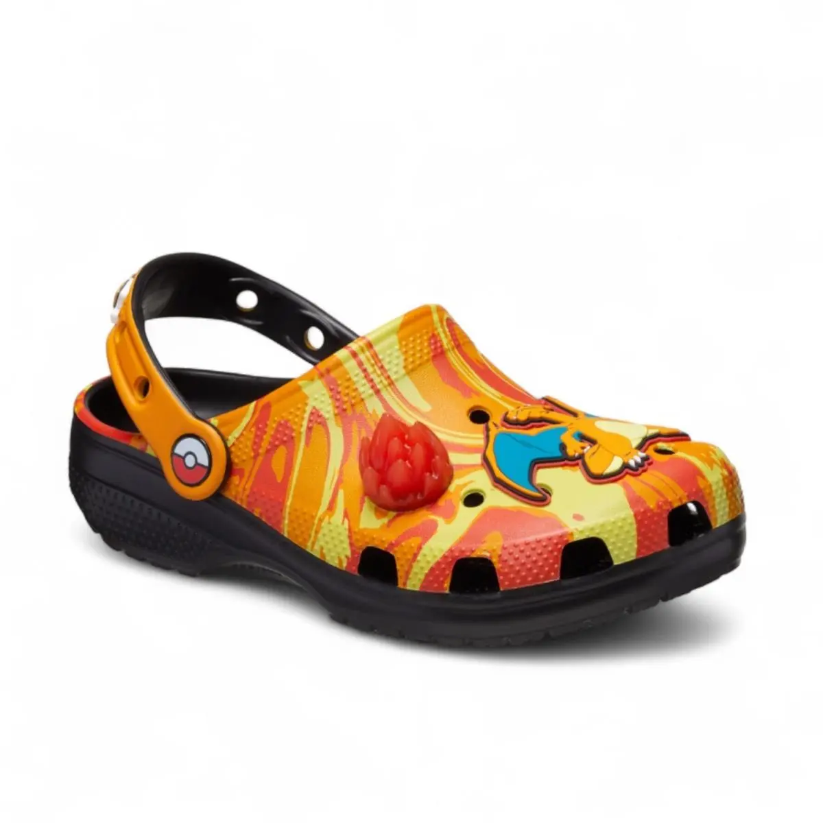 Crocs Pokemon Charizard Classic Clogs Mens 9 Womens 11 Orange Black