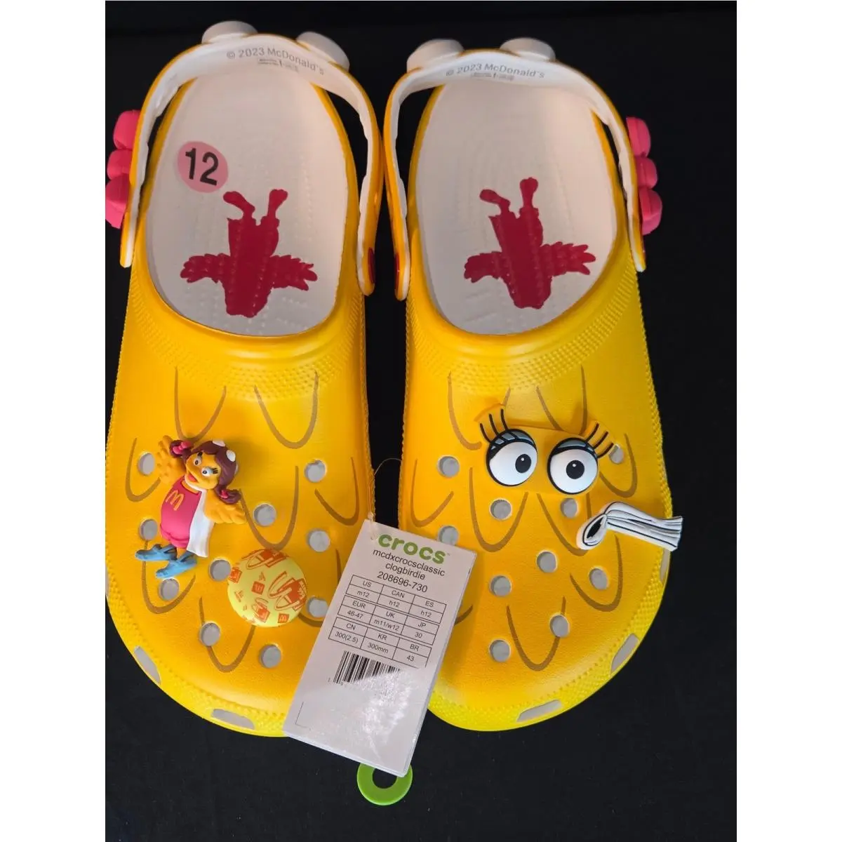 Mcdonald`s Crocs Classic Clog Birdie Yellow Men`s Size 12 2023 Limited