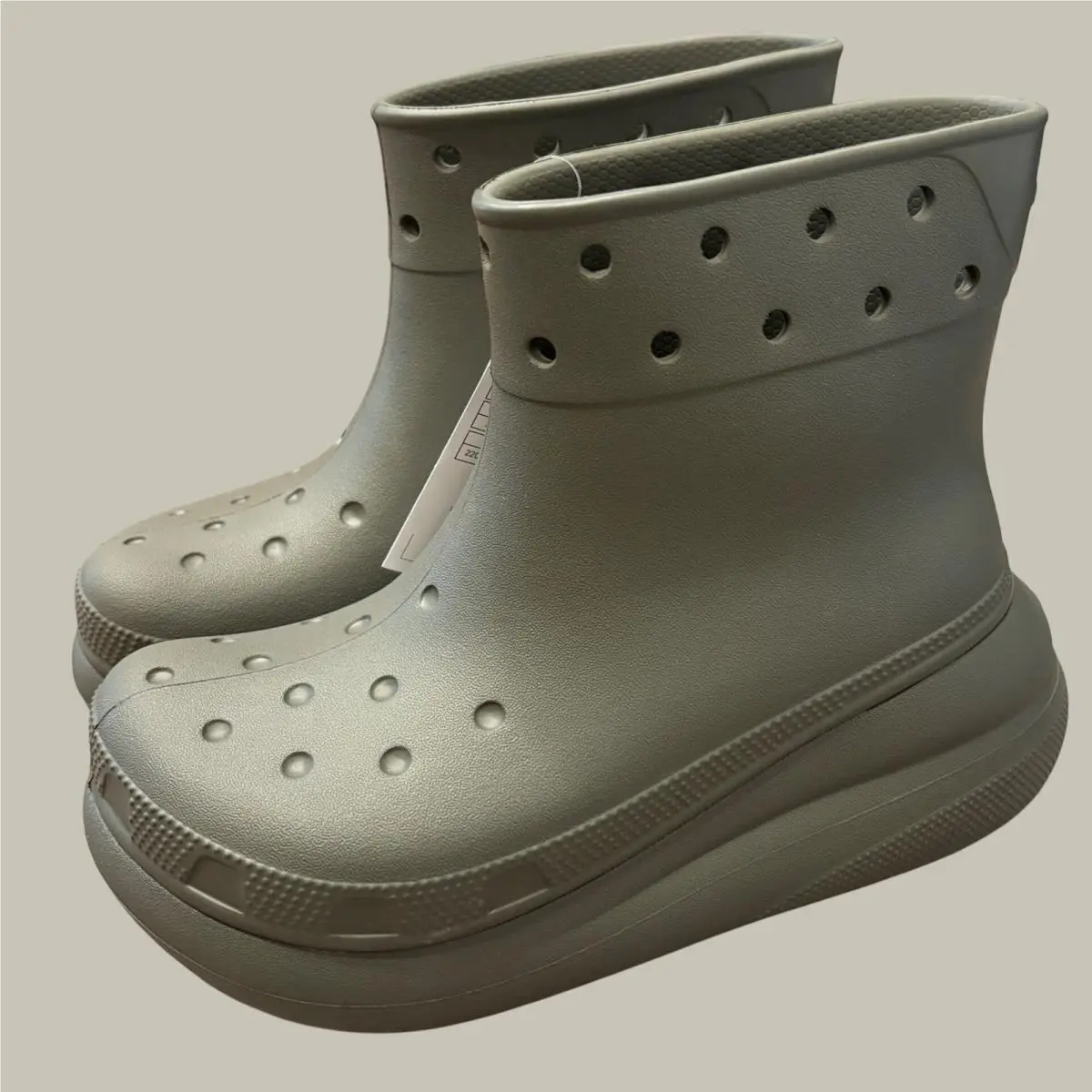 Crocs Crush Boot Dusty Olive Green Platform Waterproof Rain Boots Gorpcore 6