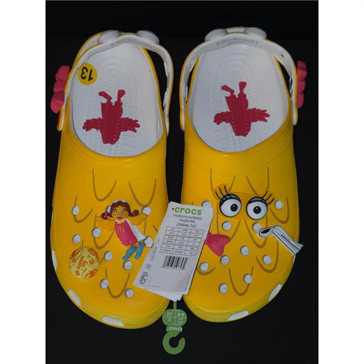 Crocs x Mcdonald`s Birdie Clog Yellow Size 13 Limited Edition Collab