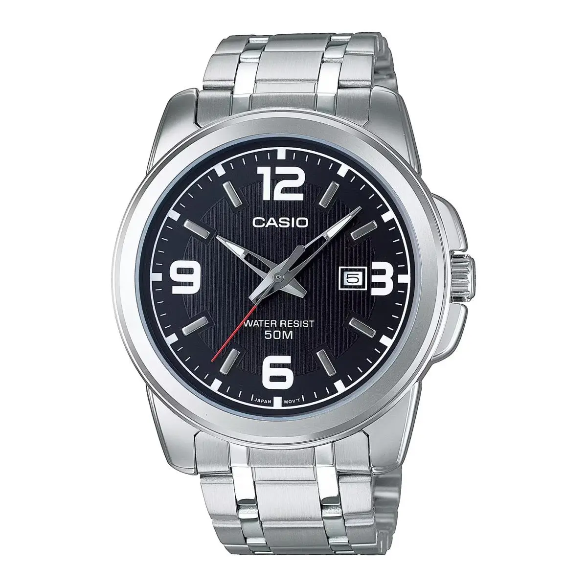 Women’s Silver Analog Watch Black Dial Steel Bracelet - LTP-1314D-1AVDF by Casio