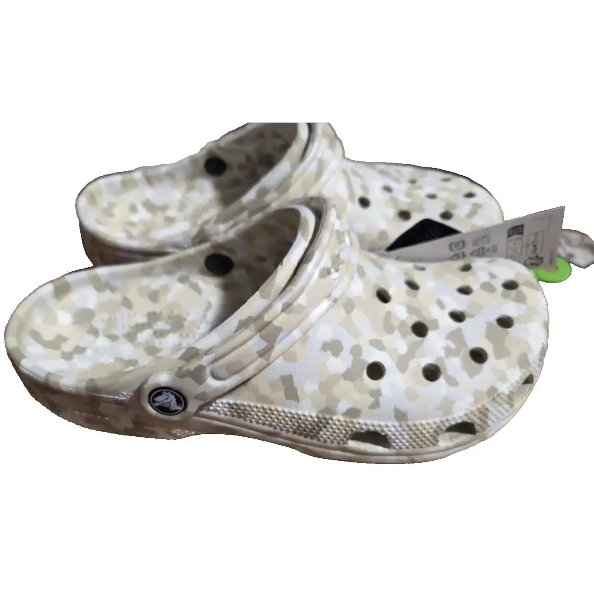 Crocs Classic Confetti Clog Summit White Lightweight Heel Strap Unisex M8/W10