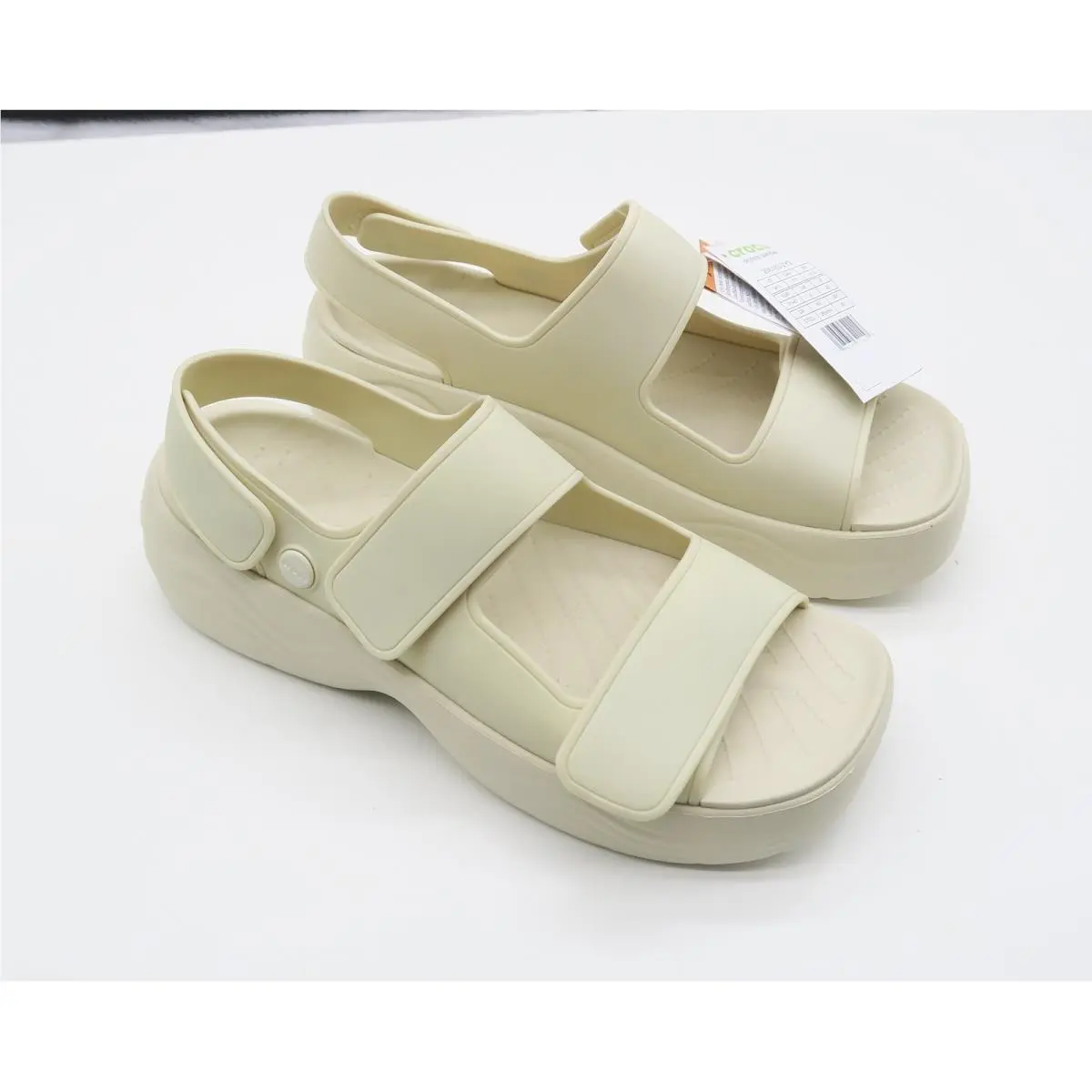 Crocs Skyline Sandal Bone Platform Chunky Strappy Sandals Womens