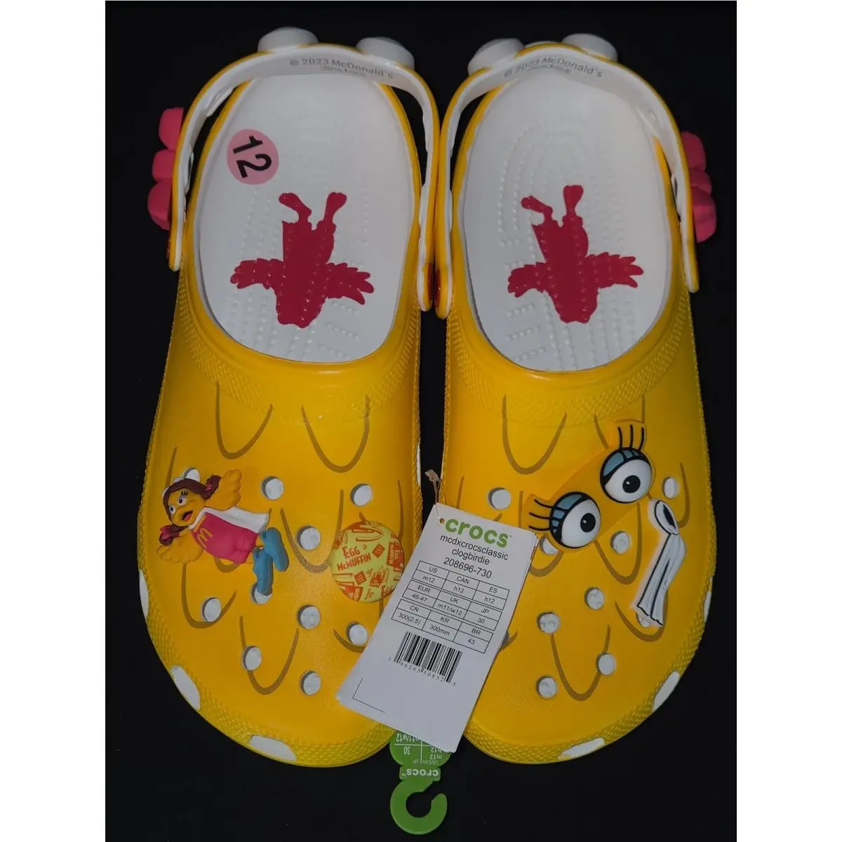 Crocs Mcdonald`s Birdie Clogs Yellow M 12 Men`s Shoes Limited Edition