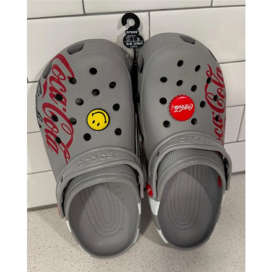 Crocs Coca-cola Light Diet Coke Classic Clogs Unisex Mens Size 11 W/charms
