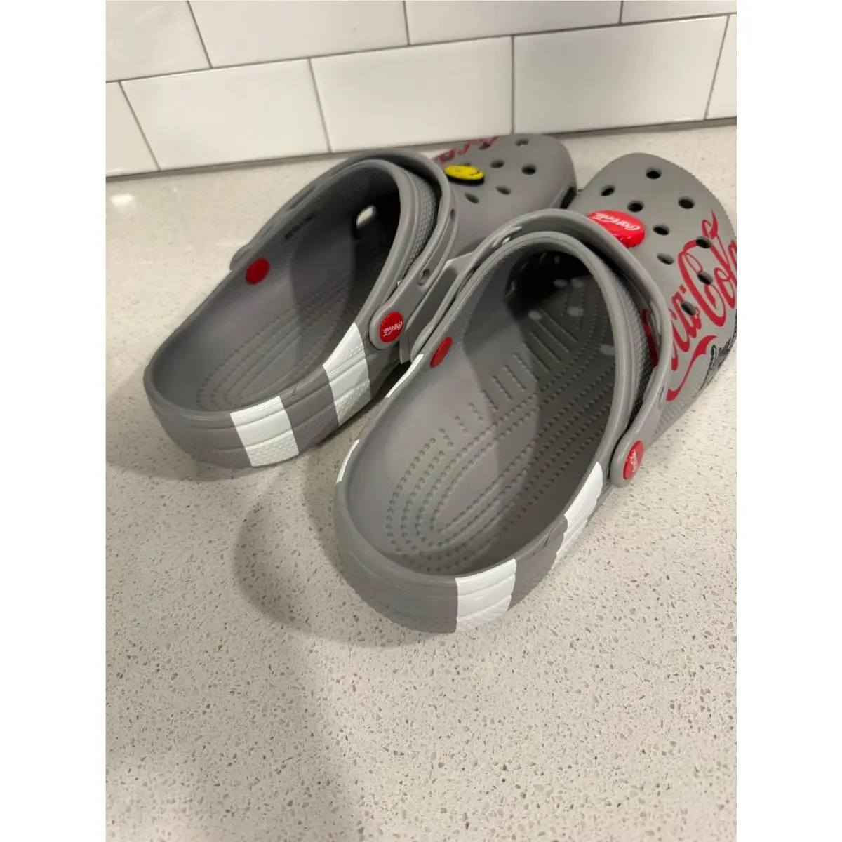 Crocs shoes - Crocs Classic Coca-Cola Light X Clog - grey (UPC: 191448786714) 3
