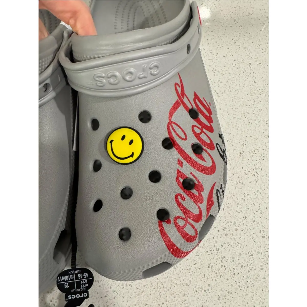 Crocs shoes - Crocs Classic Coca-Cola Light X Clog - grey (UPC: 191448786714) 0