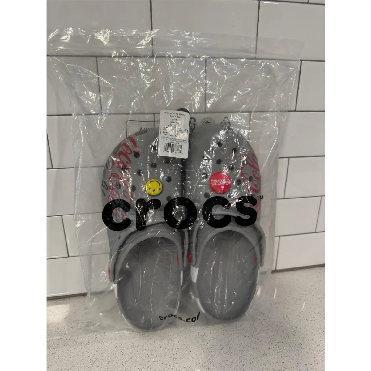 Crocs shoes - Crocs Classic Coca-Cola Light X Clog - grey (UPC: 191448786714) 6