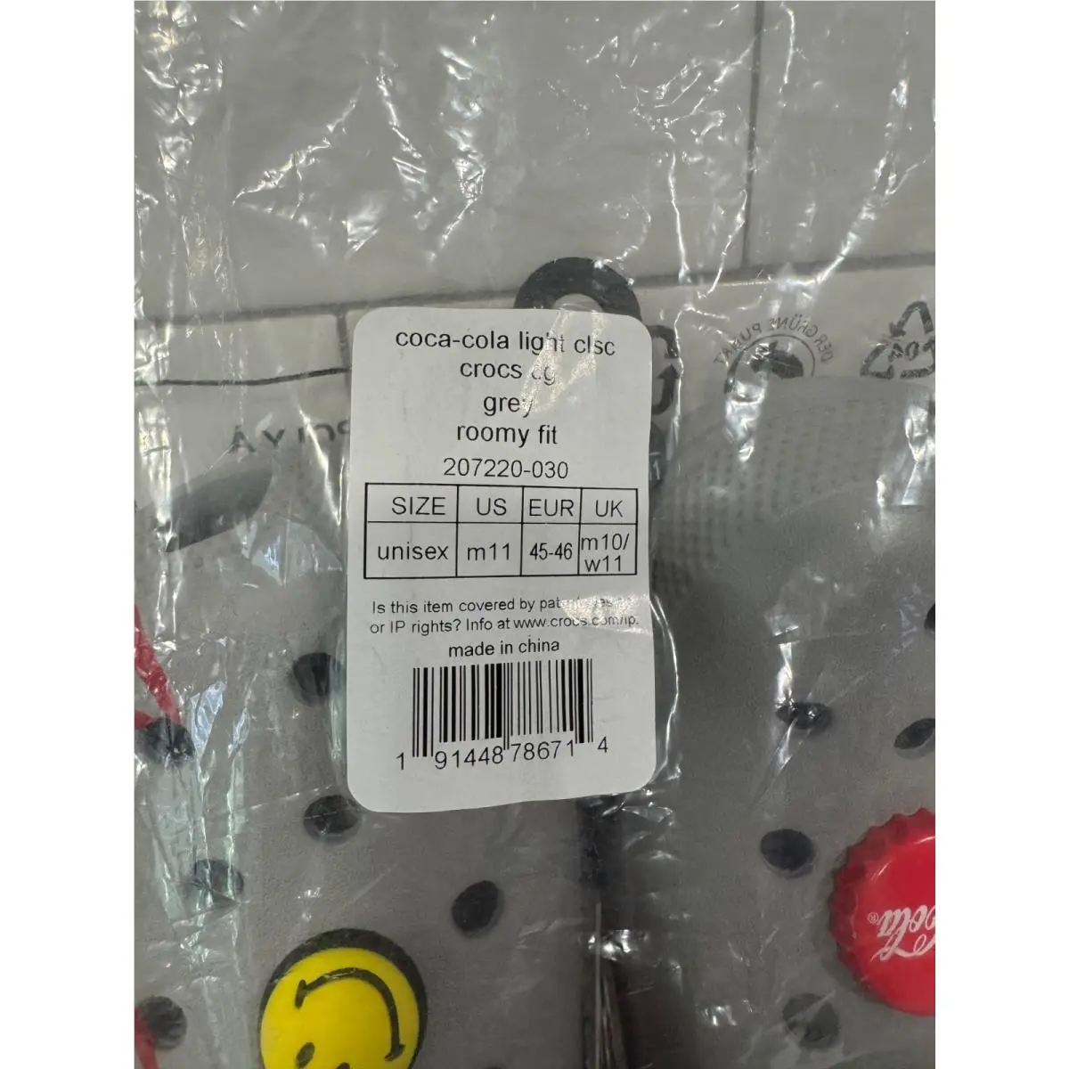 Crocs shoes - Crocs Classic Coca-Cola Light X Clog - grey (UPC: 191448786714) 7