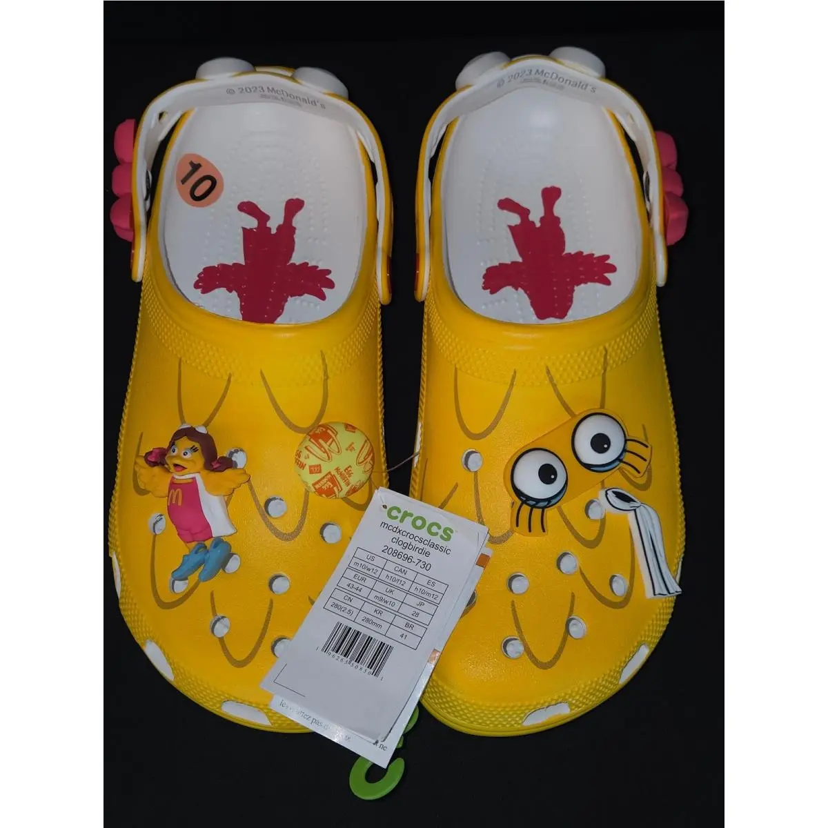 Crocs Mcd x Crocs Classic Clog Birdie Mcdonald`s Yellow Clogs Size M10/W12