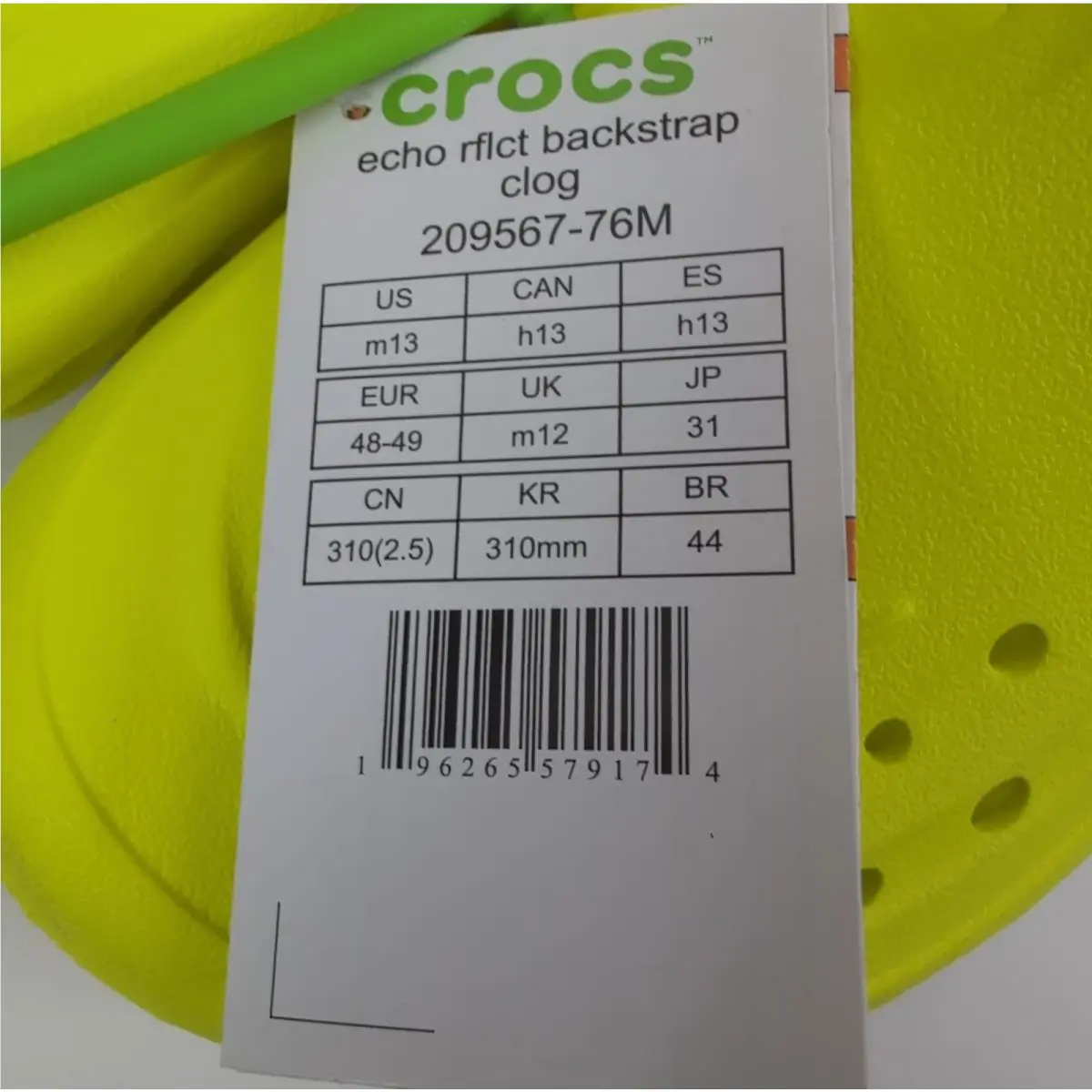 Crocs shoes - Crocs Classic - Classic - Yellow (UPC: 196265579174) 12