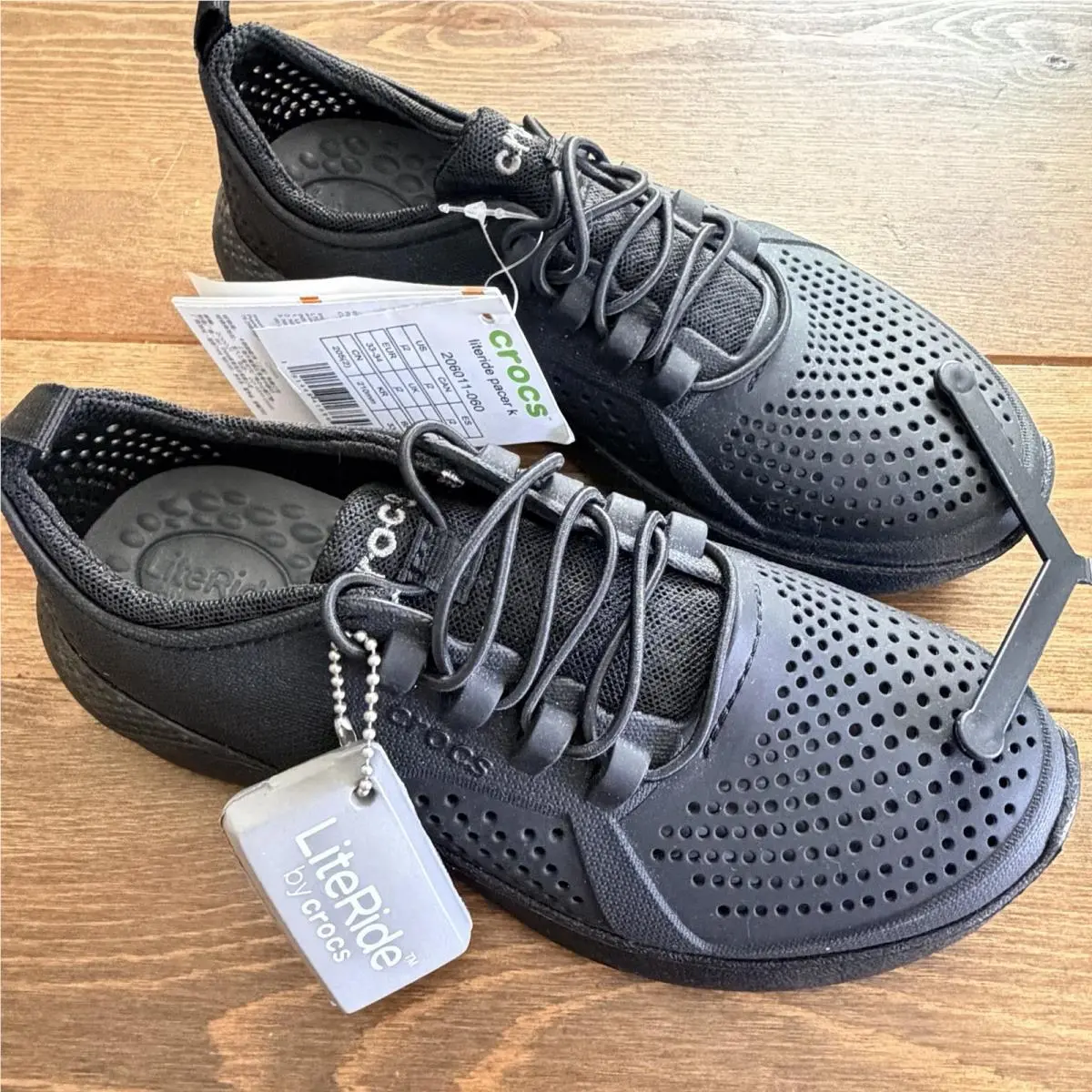 Crocs shoes - Crocs Literide Pacer - Literide Pacer - 206011-066 - Black, White (UPC: 0191448416864) 1