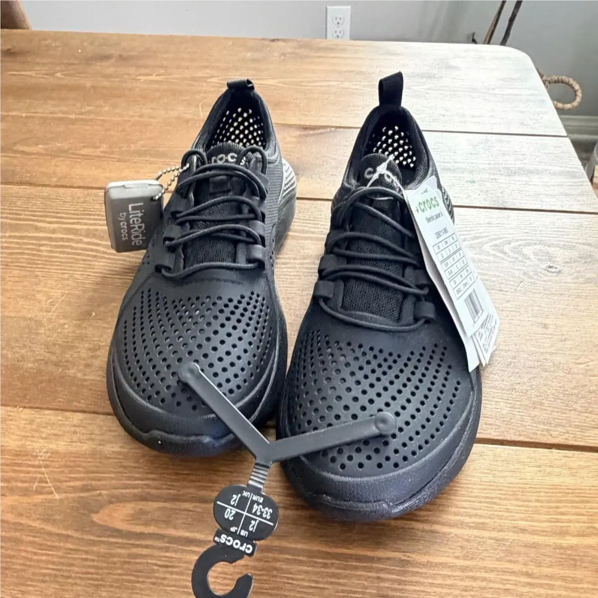 Crocs shoes - Crocs Literide Pacer - Literide Pacer - 206011-066 - Black, White (UPC: 0191448416864) 5