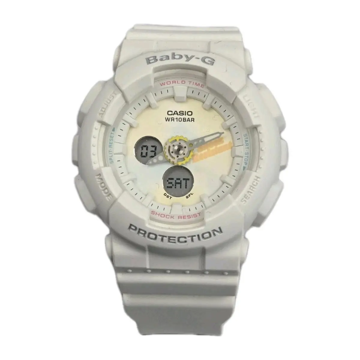 Casio Baby G Shock Analog Digital White BG120T-7 BG120T BG120 w Box