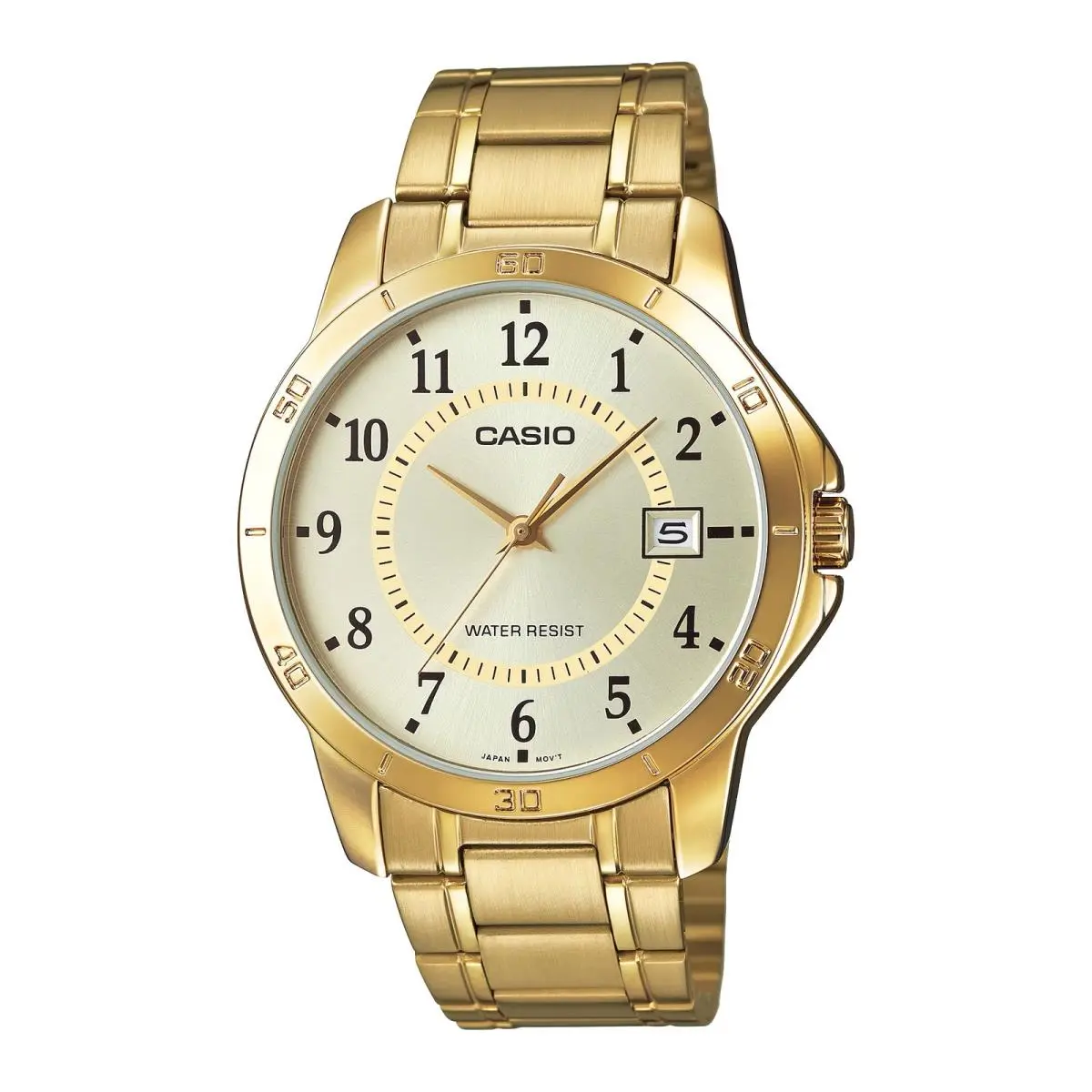 Men’s Gold Analog Watch with Champagne Dial – MTP-V004G-9B by Casio