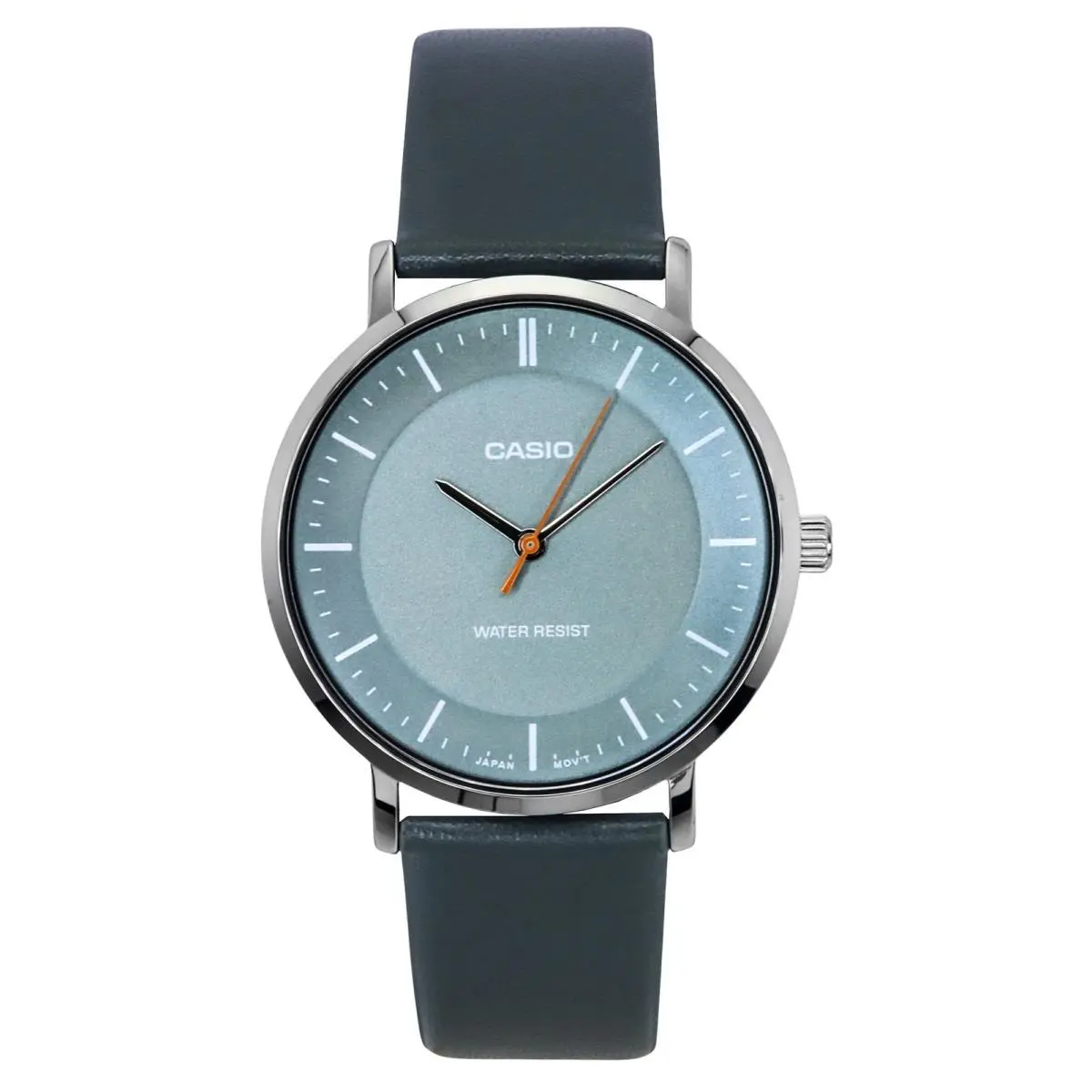 Casio Standard Analog Leather Strap Grey Dial Quartz MTP-VT04L-8E Men`s Watch