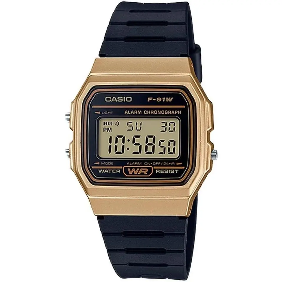 Casio F91W Series Digital Watch Water Resistant Led Light