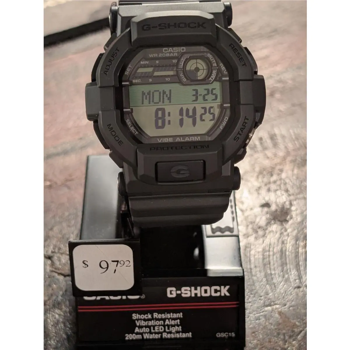 Casio G-shock GD-350 Men Digital Watch Gray Tough Alarm Vibration Black and Grey