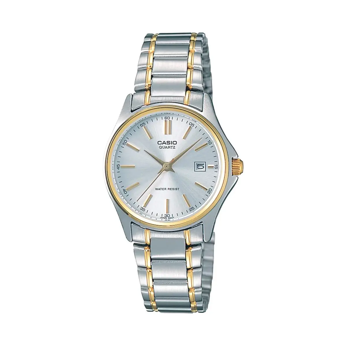 Women’s Gold Analog Watch Silver Dial Steel Bracelet - LTP-1183G-7A by Casio