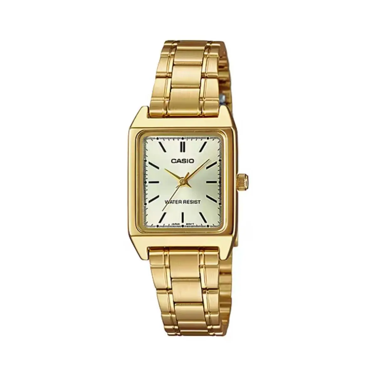 Women’s Gold Analog Watch Champagne Dial Steel Bracelet - LTP-V007G-9EUDF by Casio