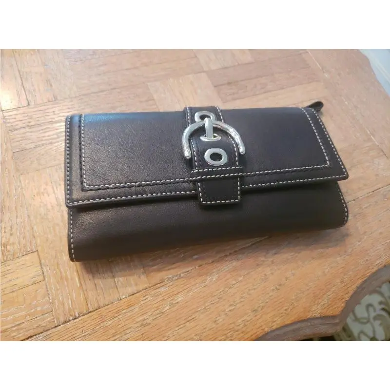 Soho Checkbook Wallet Black by Coach