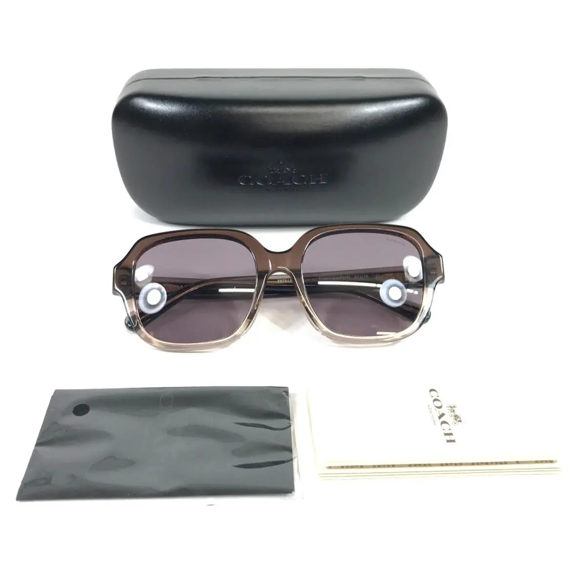 Sunglasses HC8335U C7989 56781A Transparent Brown Gradient Purple Lenses by Coach