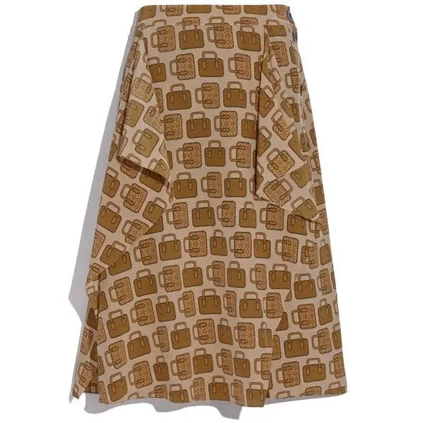 Silk Handbag Print Skirt Size US 0 by Coach
