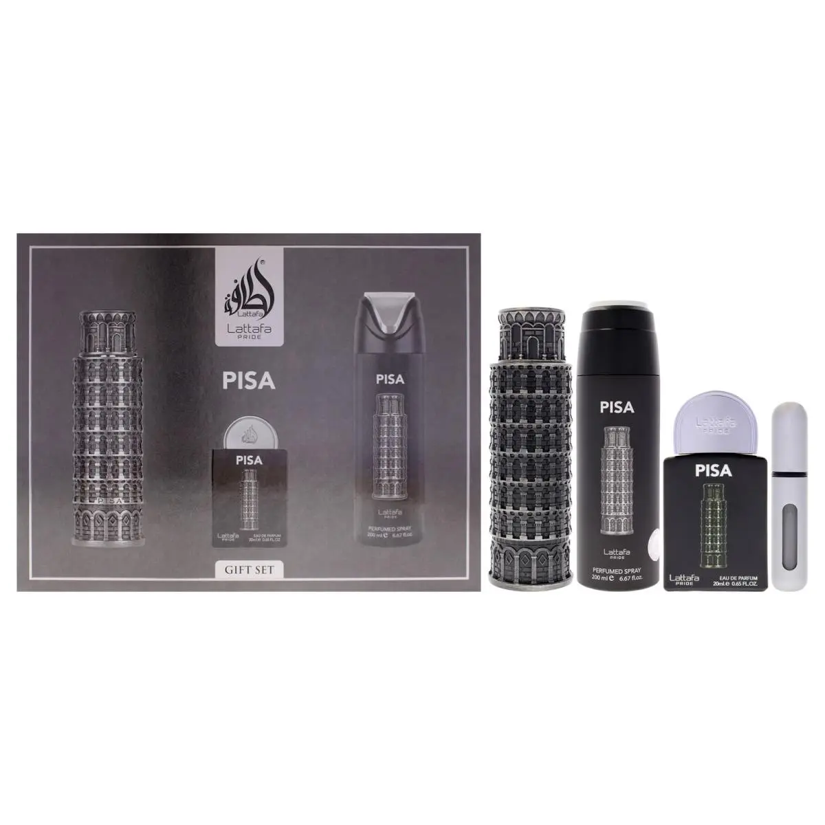 2 Pack Pride - Pisa  For Men - 3 Pc Gift Set by Lattafa
