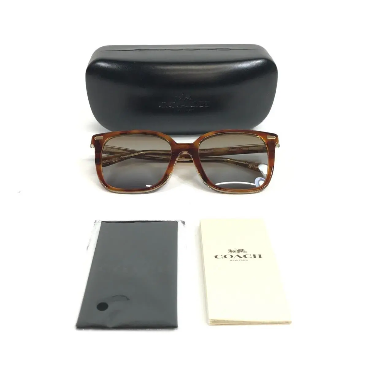 Sunglasses HC8381U CL918 57563J Dark Tortoise Canary w/ Brown Gray Lenses by Coach