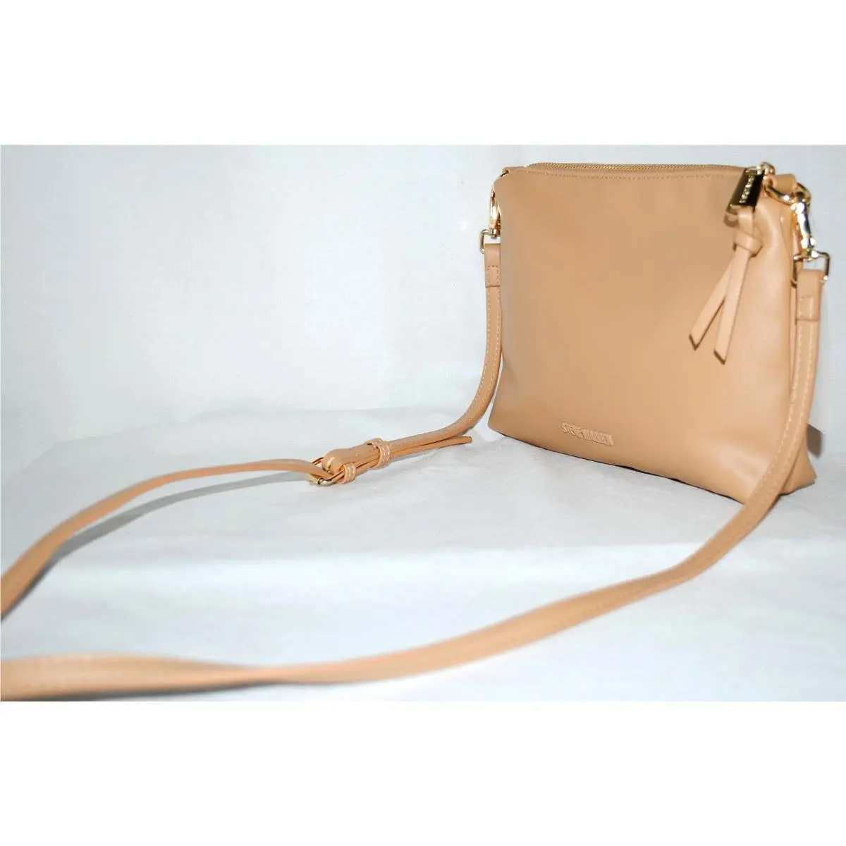 Steve Madden Cream Leather Crossbody Bag