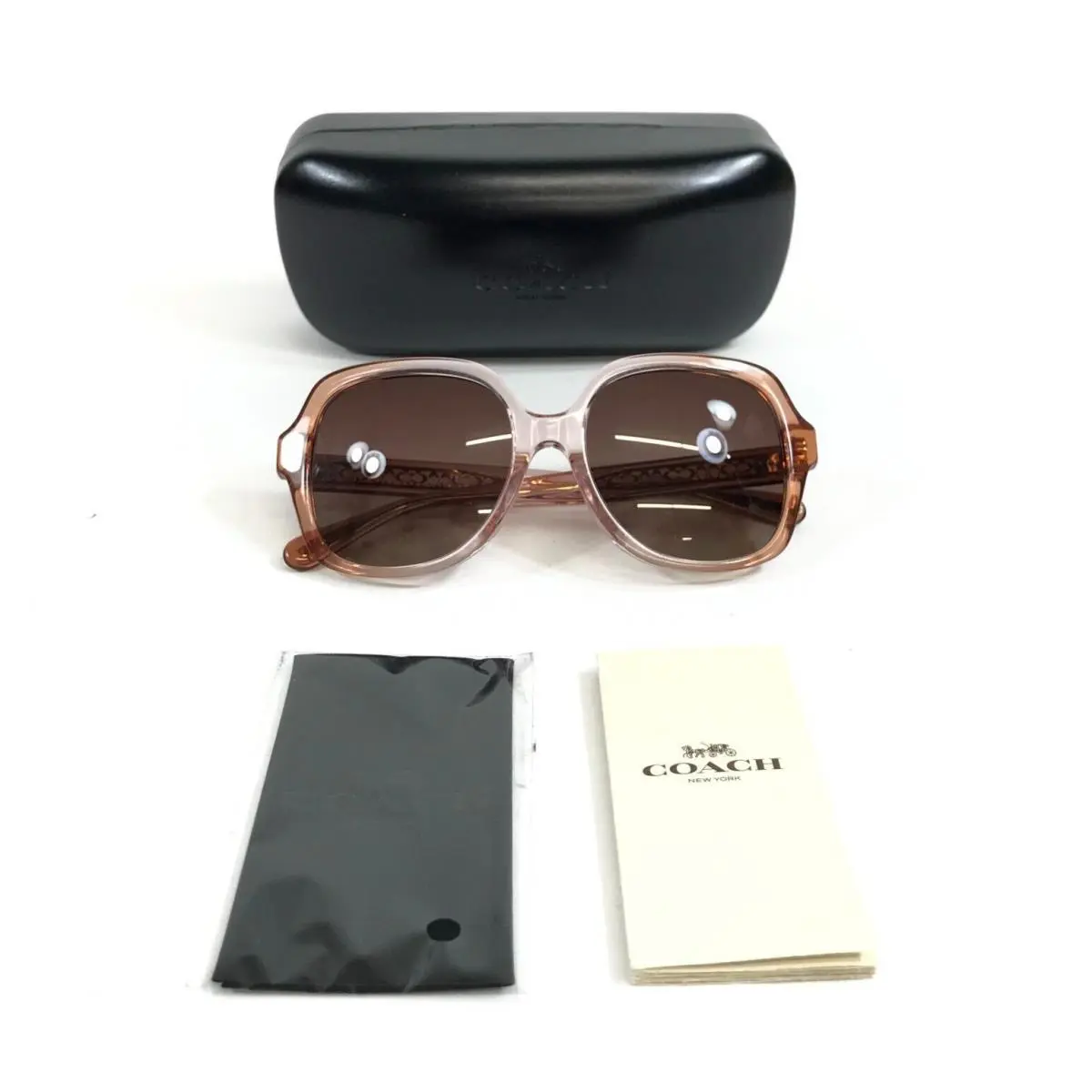 Sunglasses HC8395U CR616 5812T5 Saddle/dusty Rose Gradient w/ Brown Lenses by Coach