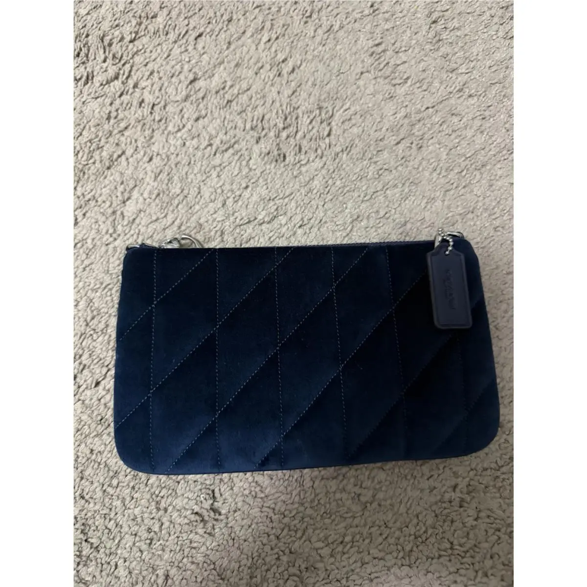 Women’s  Pouch Bag with Quilting CW583 Navy Blue by Coach