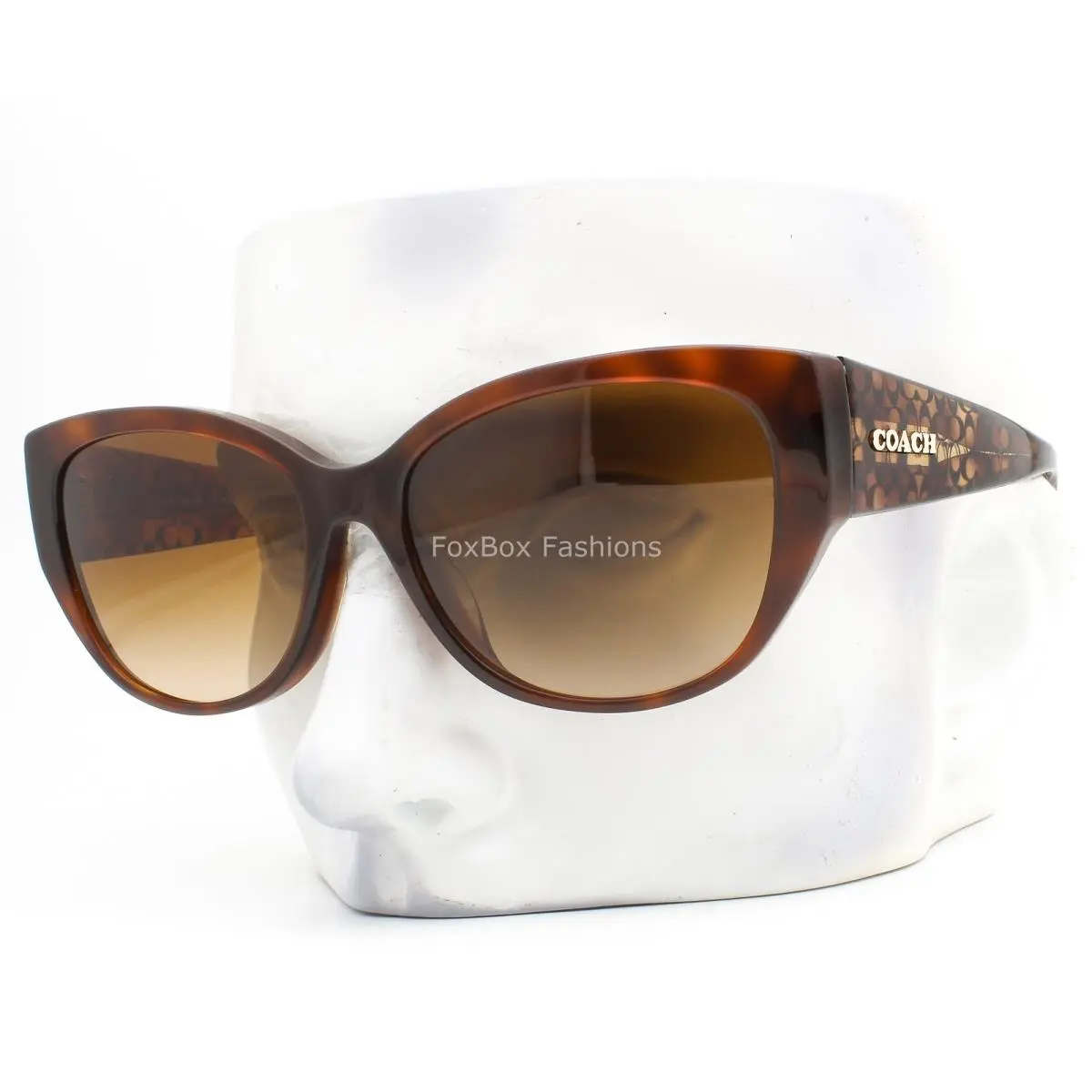 Sunglasses HC8362U 574174 Brown Carmel Tortoise with Case by Coach