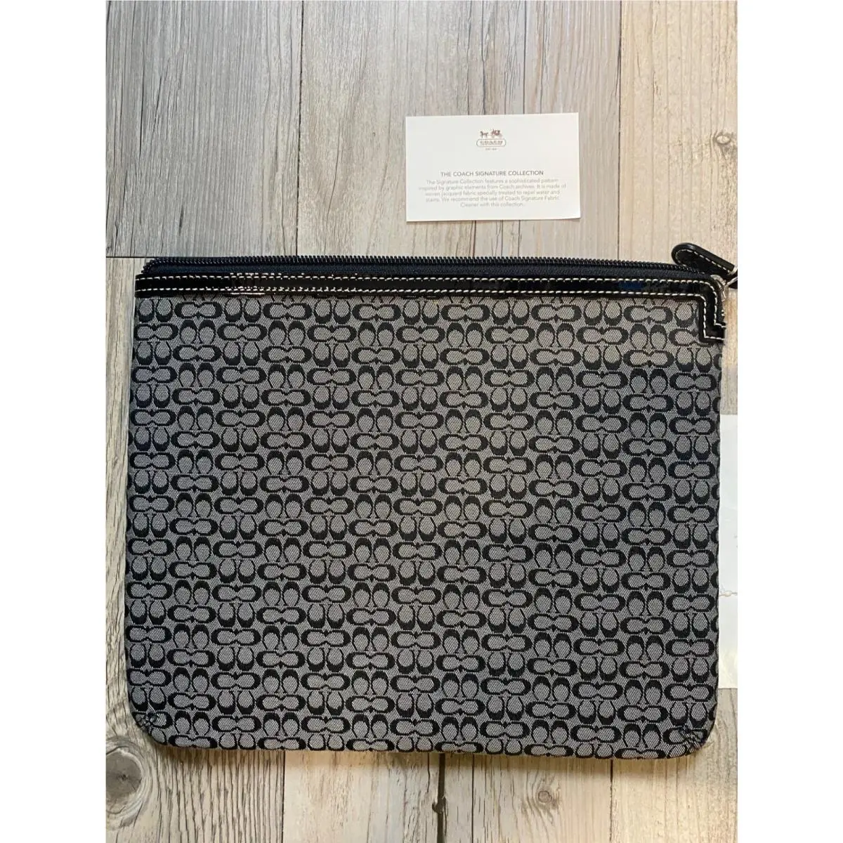 Signature Tablet Ipad Sleeve 1-8 Generation Black White Clutch 10 by Coach